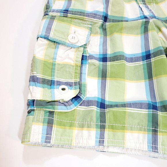 Abercrombie Fitch 28in Mens Small Plaid Board Shorts Swim Trunks Cargo Beachwear - Picture 3 of 12